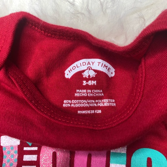 Christmas onesie footie button up pjs with deer. - Picture 10 of 15